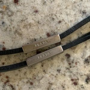 2 VINTAGE PRADA LEATHER BELTS